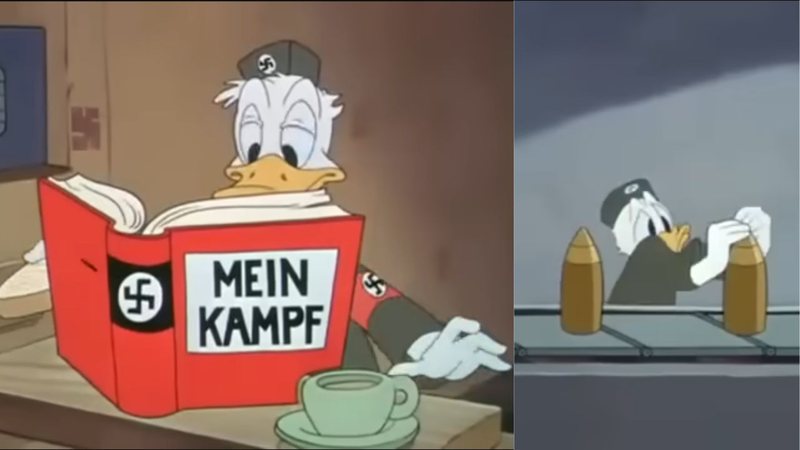 Em curta, Pato Donald lê Mein Kampf e trabalha em fábrica - Divulgação/Divulgação