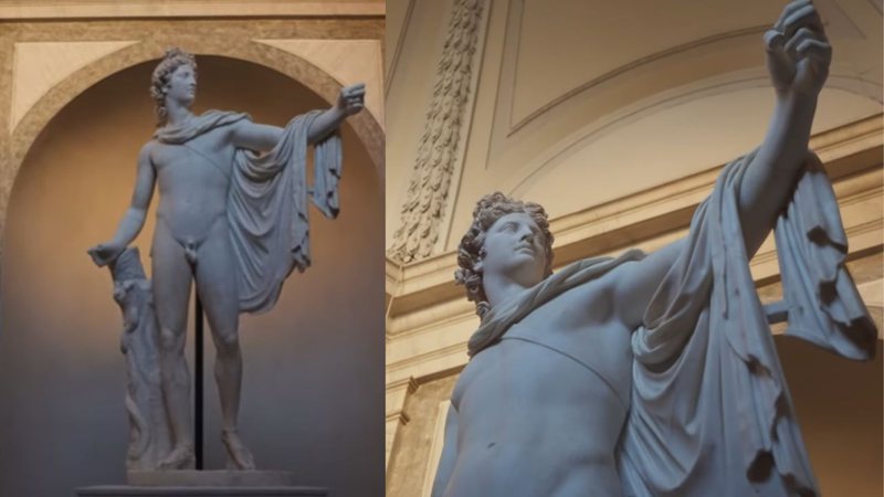 Escultura de Apolo do Belvedere restaurada - Divulgação/vídeo/Musei Vaticani