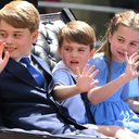 Os príncipes George e Louis e a princesa Charlotte - Getty Images