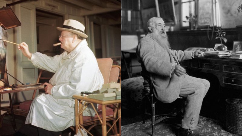 Winston Churchill e Claude Monet - Getty Images