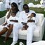 Sean 'Diddy' Combs e Kim Porter com suas filhas gêmeas