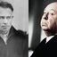 Ed Gein (à esqu.) e Alfred Hitchcock