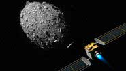 Satélite Dart perto de colidir com o asteroide Dimorphos - Getty Images