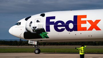 Ursos panda Bao Li e Qing Bao chegam ao aeroporto de Washington - Getty Images