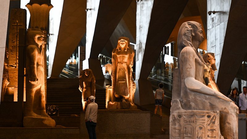 Estátuas faraônicas do Grande Museu Egípcio - Getty Images