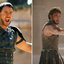 Russell Crowe e Paul Mecal em 'Gladiador' e 'Gladiador 2'