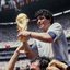 Maradona após o título da Copa do Mundo