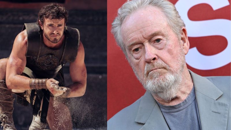 Ridley Scott planeja 'Gladiador 3' - Divulgação/Paramount e Getty Images