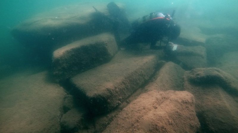 Restos de antigo sítio romano encontrados submersos na costa da Itália - Divulgação/Universidade de Udine