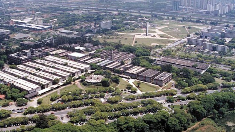 Vista aérea do campus da USP - Wikimedia Commons