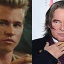 Val Kilmer como Iceman em 'Top Gun - Ases Indomáveis' (1986) e em 2019 - Reprodução/Paramount Pictures / Getty Images