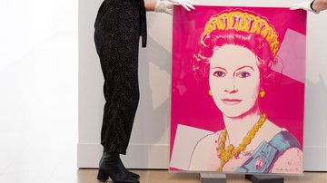 Serigrafia da rainha Elizabeth II, por Adny Warhol - Getty Images