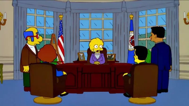 Lisa Simpson como 'presidente' dos EUA - Reprodução