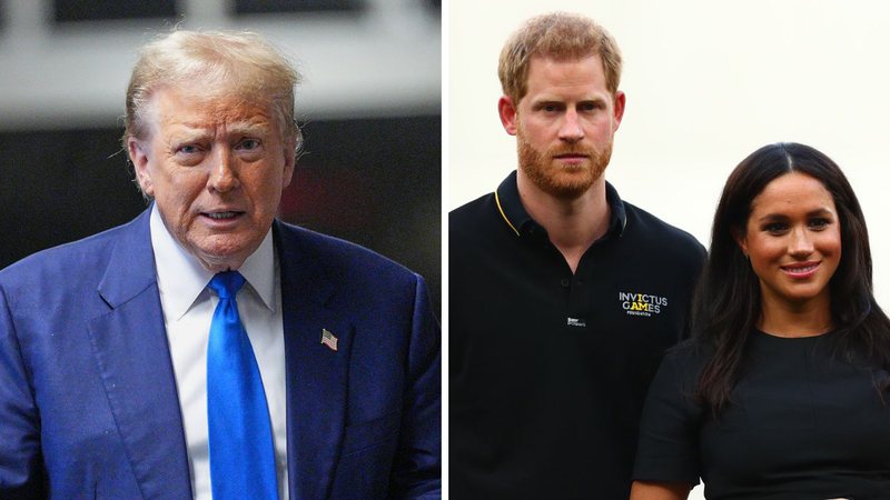 Donald Trump, Príncipe Harry e Meghan Markle - Getty Images