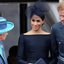 Rainha Elizabeth II, Meghan Markle e príncipe Harry