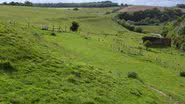 O aqueduto de Dorchester visto do forte de Poundbury, Dorset, Reino Unido - Jim Champion / Wikimedia Commons