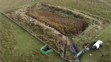 Sítio arqueológico conhecido como Salão do Rei Arthur - Divulgação/Historic England