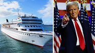 O cruzeiro Odyssey e o presidente eleito Donald Trump - Divulgação/Villa Vie Oddyssey e Getty Images