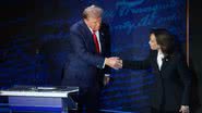 Donald Trump e Kamala Harris durante debate presidencial - Getty Images