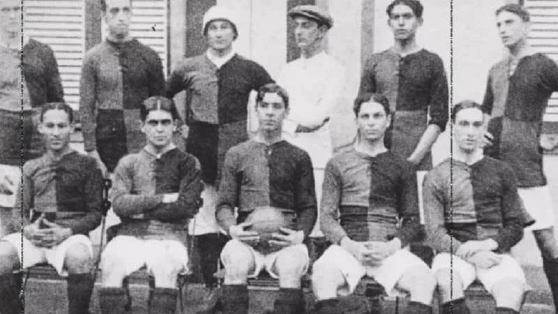 Jogadores do Flamengo em 1912 - Acervo/Flamengo