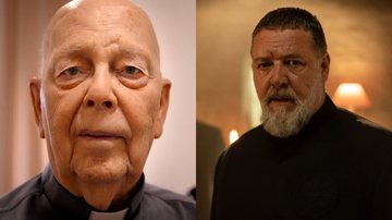 Padre Gabriele Amorth: realidade e ficção - Reprodução/Vídeo/YouTube/@PadreWeliton / Reprodução/Sony Pictures Releasing