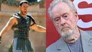 Cena de 'Gladiador' e Ridley Scott - Divulgação e Getty Images