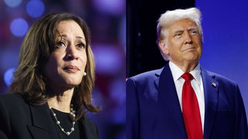 A candidata democrata Kamala Harris e o republicano Donald Trump - Getty Images