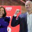 Kamala Harris ao lado do marido, Doug Emhoff