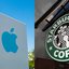 Imagens das marcas Apple e Starbucks