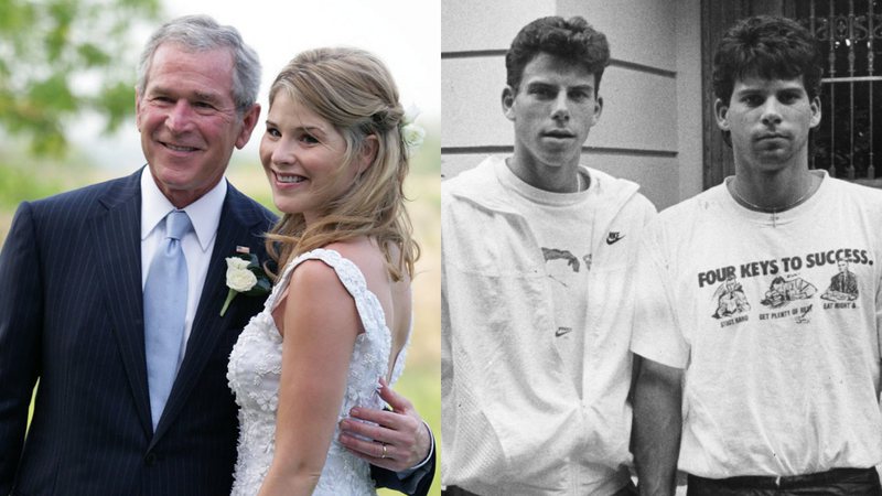 Bush e a filha (à esqu.) e os irmãos Menendez (à dir.) - Getty Images