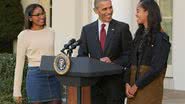 Barack Obama com as filhas Sasha e Malia - Getty Images