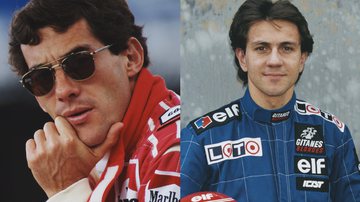 Ayrton Senna (à esqu.) e Erik Comas (à dir.) - Getty Images