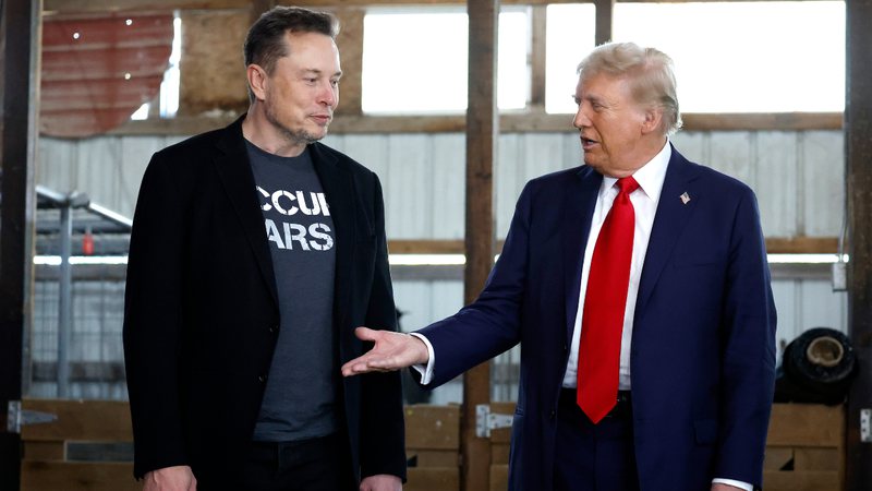 Elon Musk e Donald Trump - Getty Images