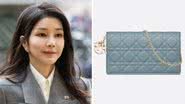 Kim Keon-hee e a bolsa Lady Dior - Getty Images; Reprodução