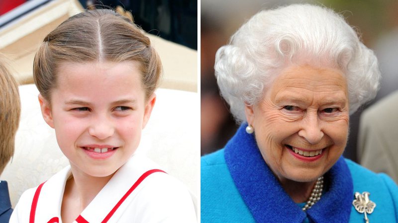 Princesa Charlotte e Rainha Elizabeth II - Getty Images