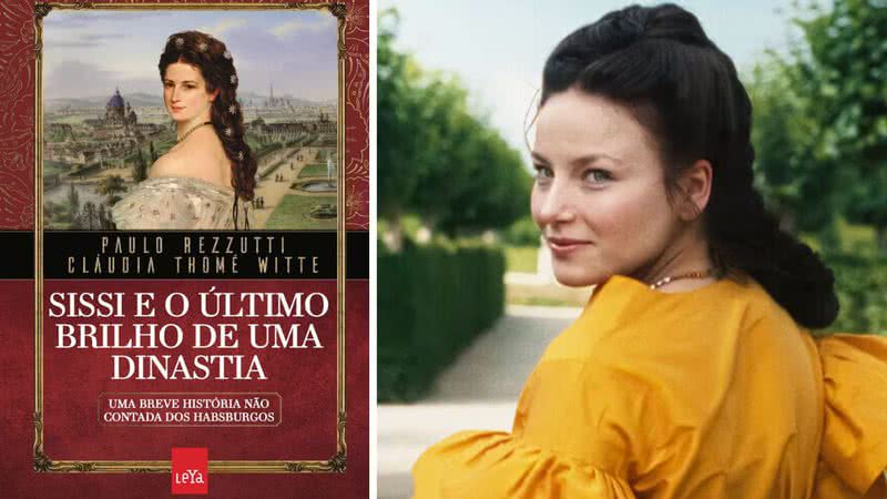 Capa do livro "Sissi e o último brilho de uma dinastia" e imagem da série "A Imperatriz" - Reprodução / Divulgação/Netflix