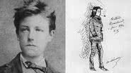 Arthur Rimbaud em 1870 e desenho de Paul Verlaine - Getty Images