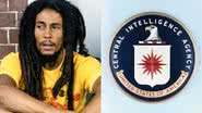 Bob Marley (à esqu.) e brasão da CIA (à dir.) - Getty Images