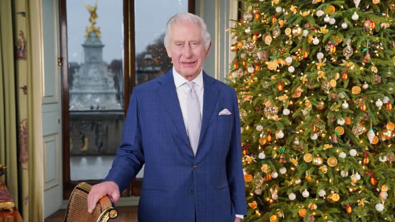 O rei Charles III durante a transmissão de Natal do ano passado - Getty Images