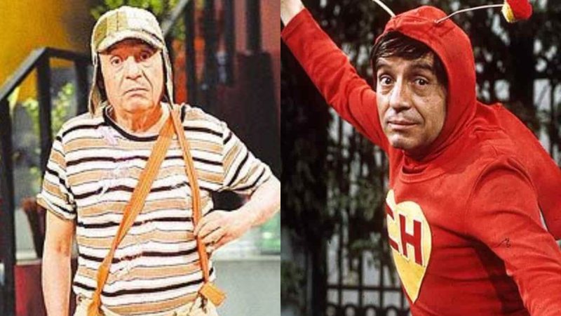 Roberto Gómez Bolaños como os personagens Chaves e Chapolin - Divulgação