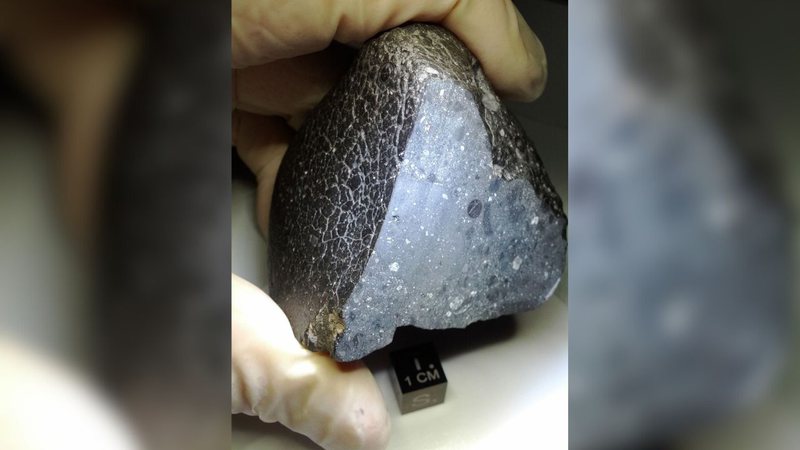 Meteorito marciano analisado em nova pesquisa - Divulgação/NASA