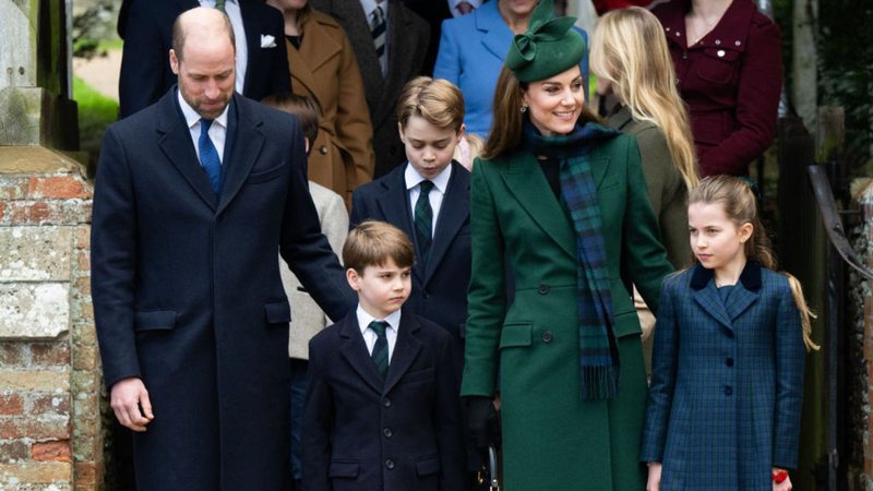 Príncipe William e Kate com os filhos - Getty Images