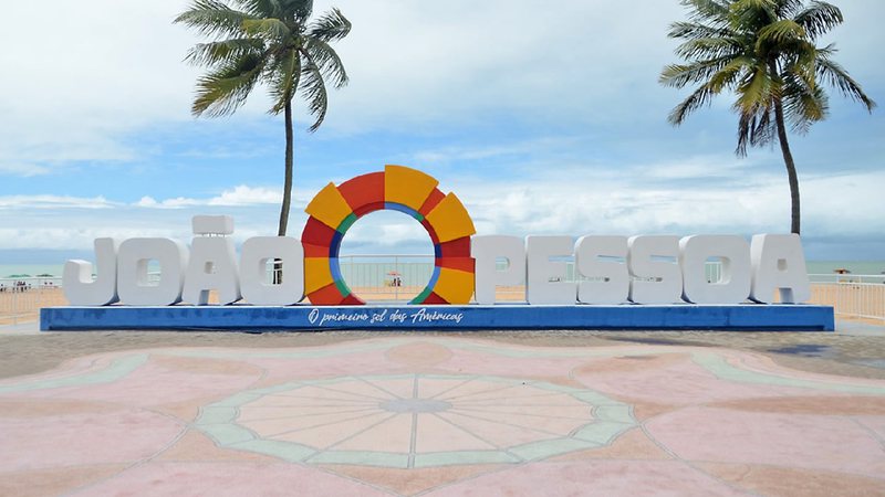 Letreiro na praia de Tambaú em João Pessoa - Reprodução/Prefeitura de João Pessoa