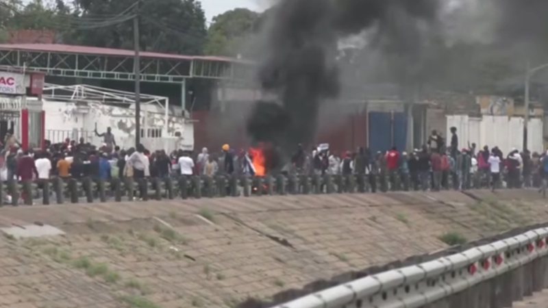 Imagem de motim em prisão no Moçambique - Reprodução/Vídeo/YouTube/@Firstpost