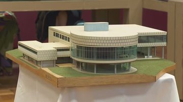 Maquete do Museu de Artes da Pampulha após restauração - Reprodução/TV Globo