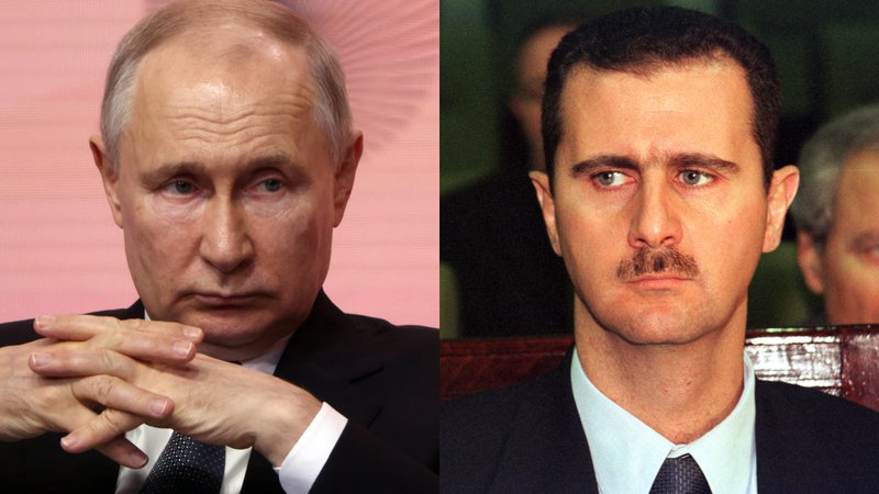 Vladimir Putin e Bashar al-Assad, respectivamente - Getty Images