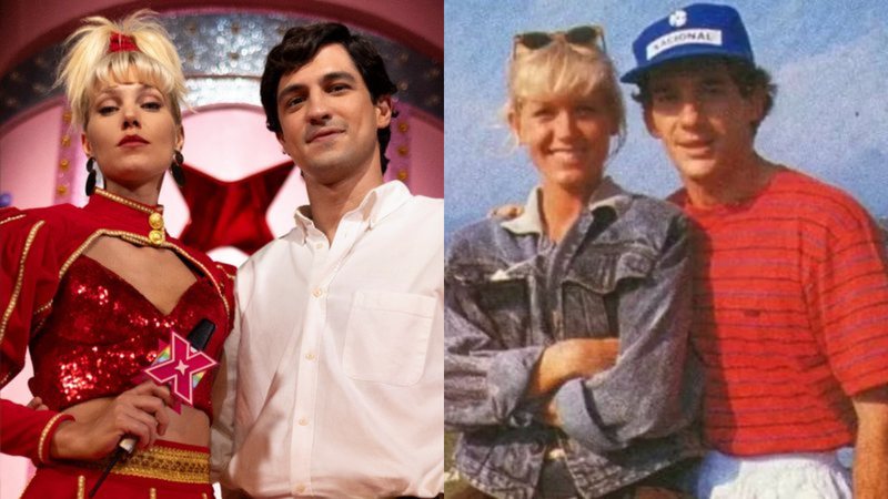 Xuxa e Senna: Ficção e realidade - Divulgação/Netflix e arquivo pessoal