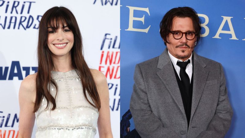 Os atores Anne Hathaway e Johnny Depp - Getty Images