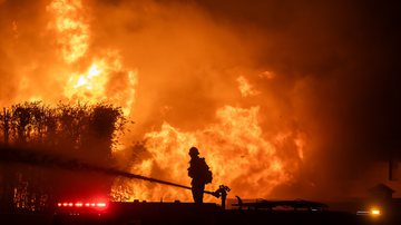 Imagem do incêndio em Los Angeles - Getty Images