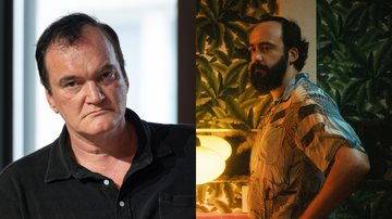 Quentin Tarantino e Luiz Bertazzo como o agente Schneider em 'Ainda Estou Aqui' - Getty Images / Divulgação